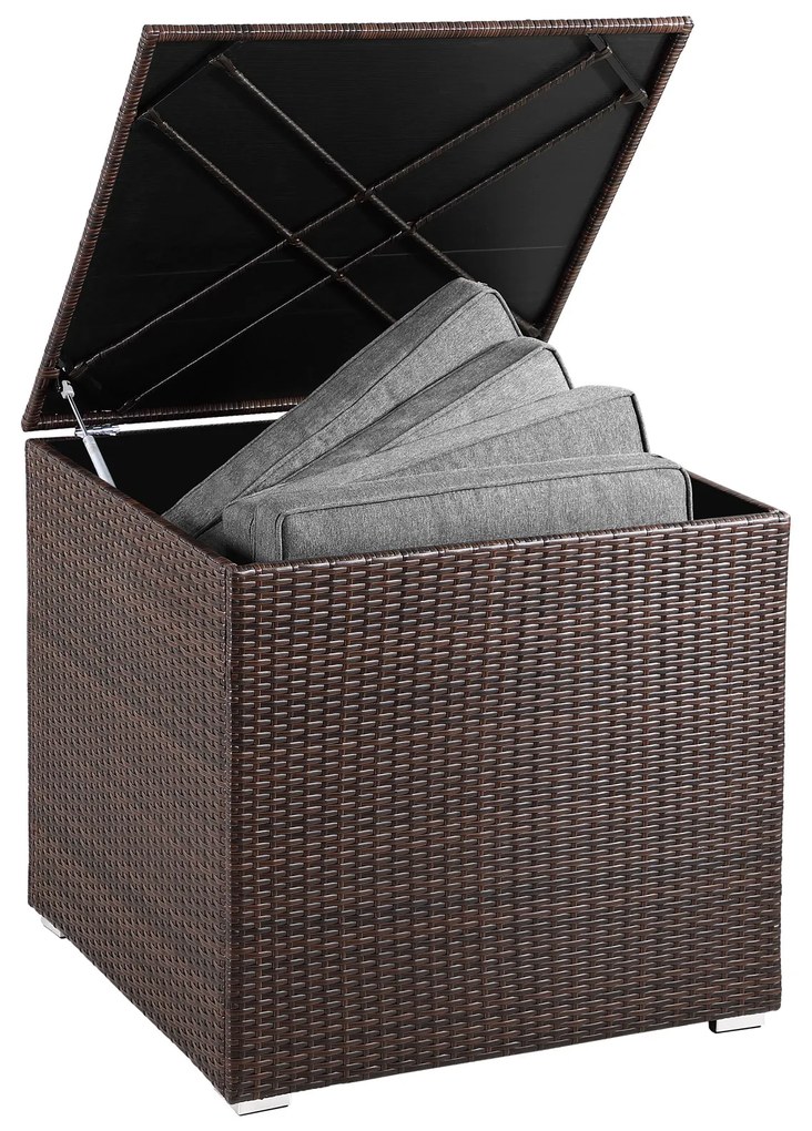 Casaria® Tárolódoboz 75x75x70 cm - barna