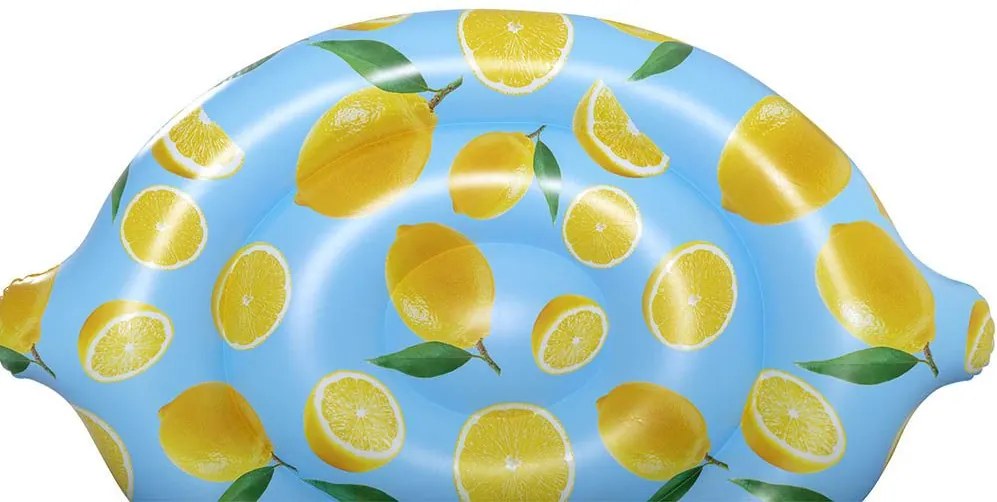 Citrom formájú és mintájú matrac, 1,76 x 1,22m