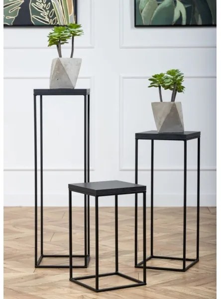 BASICLOFT virágtartó állvány 40x24 cm fekete