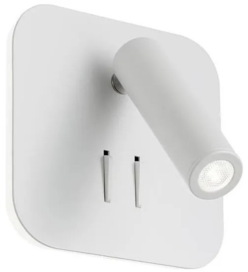 Redo 01-1491 - LED fali lámpatest QUDA LED/6W/230V + LED/3W CRI 90 USB fehér