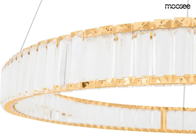 KING HOME MSE010100176 LIBERTY Kristály Függesztett Lámpa Arany LED IP20