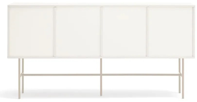 Bézs-krémszínű alacsony komód tolóajtóval 180x91 cm Nube – Teulat