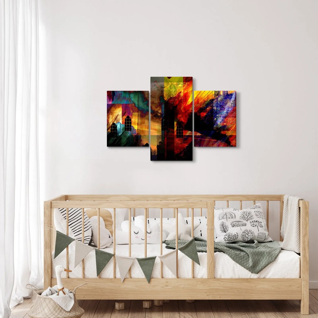 Kép - A város színes absztrakciója (90x60 cm)