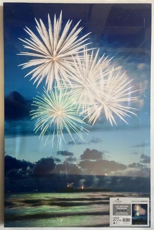 Vászonkép 58X38CM Tűzijáték A Tengeren 60 Szál 3AA