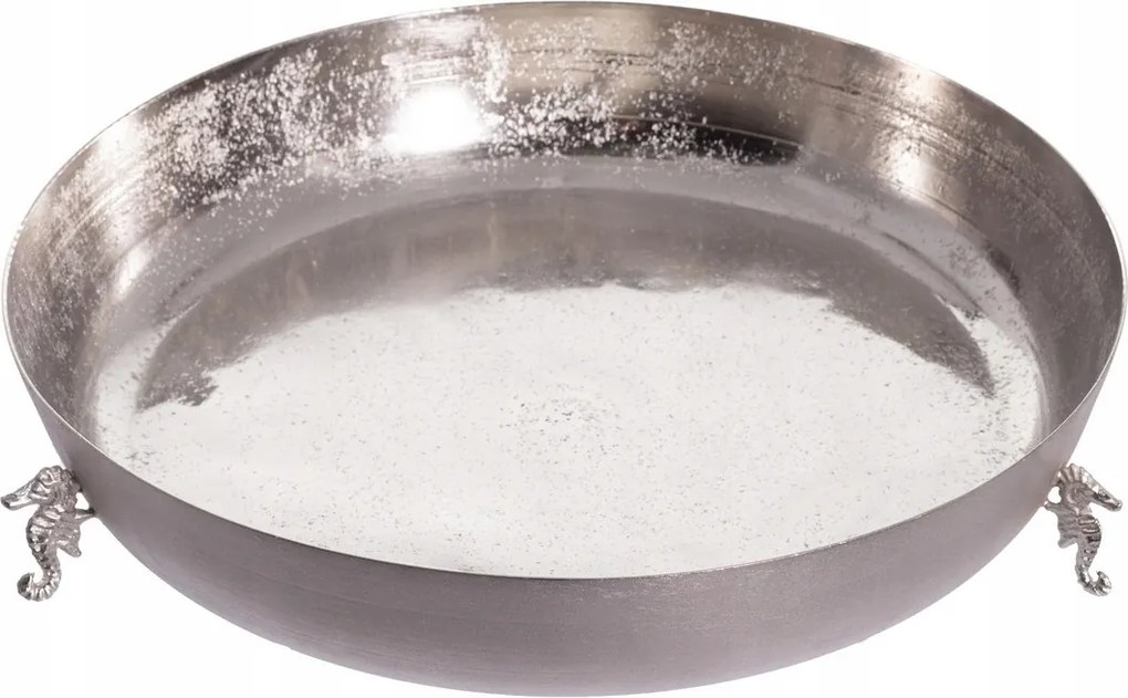 Dekoria Dekorációs tál Equus ⌀43cm ezüst