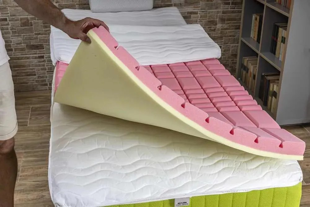 VitaRoll - Red 7 zónás + 2cm HR EcO hab, Kiegyenlítő Fedőmatrac Antiallergén huzattal 120x200cm