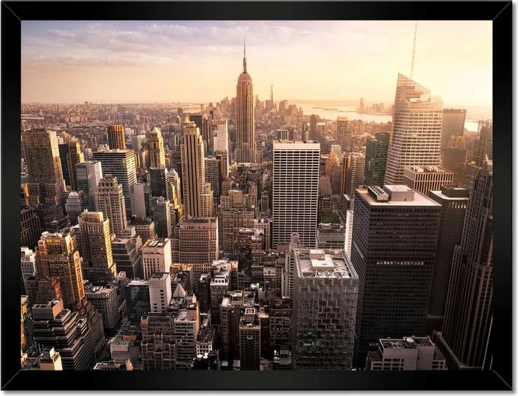 Poszterek keretben 40x30 New York felülnézet