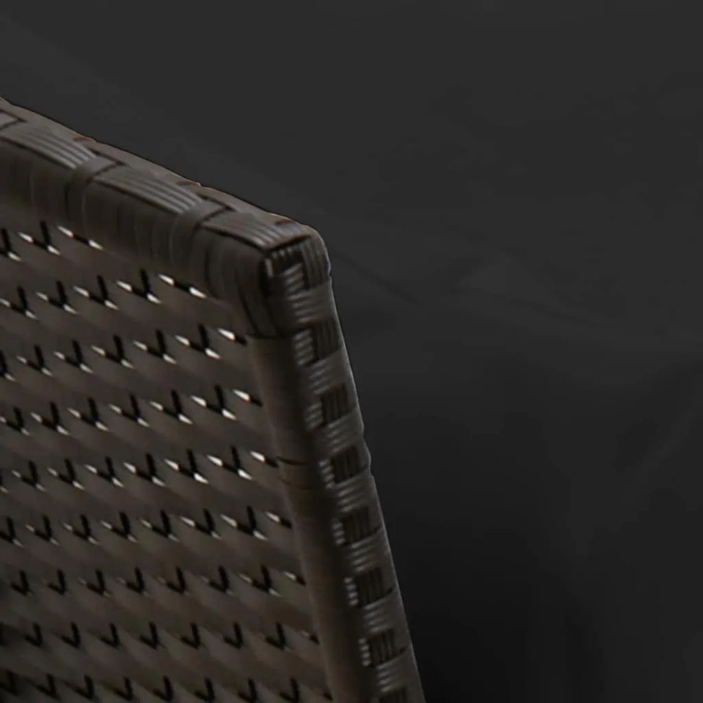 vidaXL fekete polyrattan kerti kanapé párnákkal
