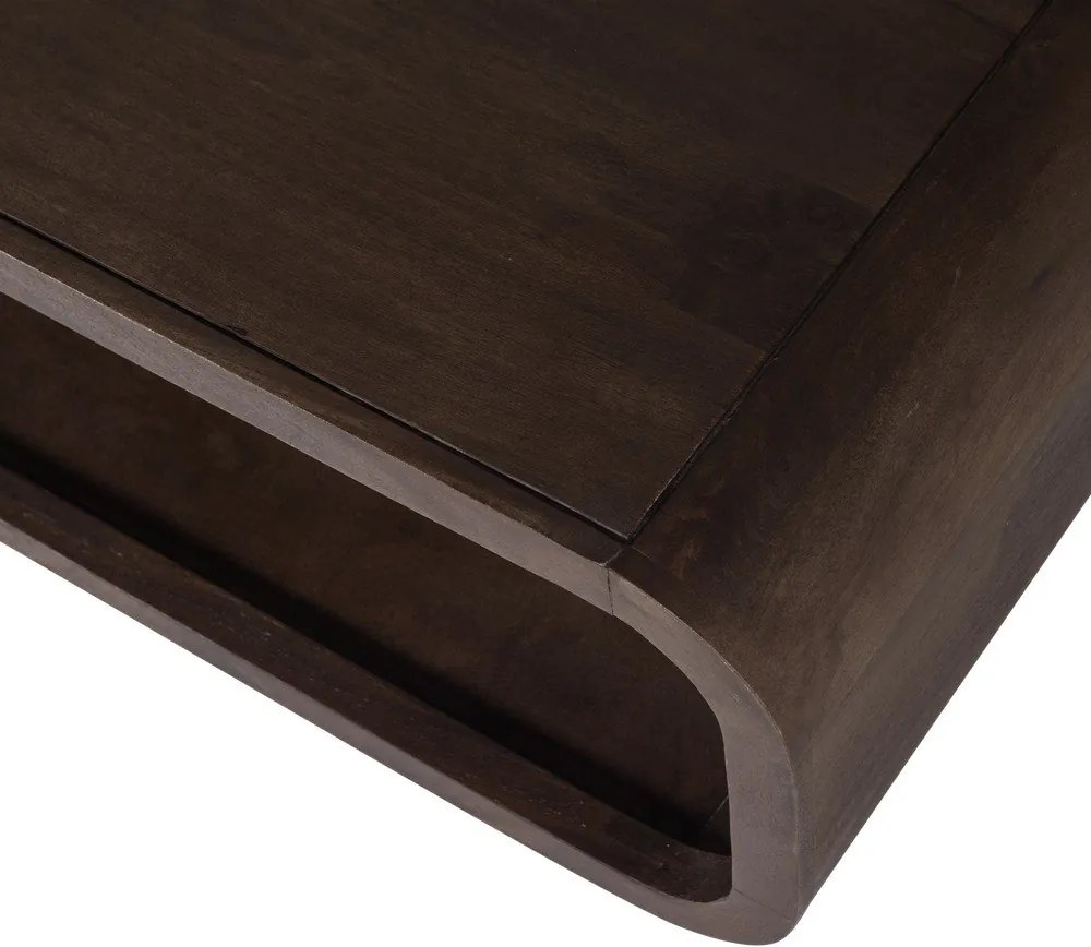 Sötét natúr színű mangófa dohányzóasztal 60x120 cm Kinu – WOOOD