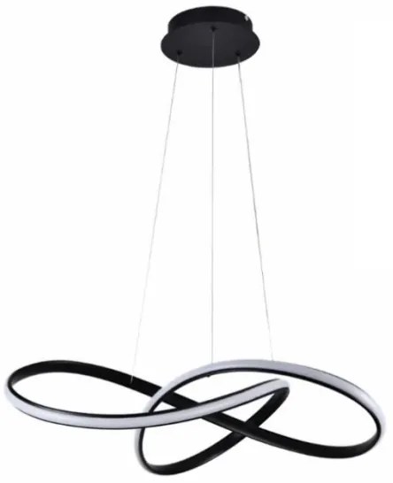 Brilagi - LED Dimmelhető csillár zsinóron COSMOWAVE LED/70W/230V fekete + távirányító