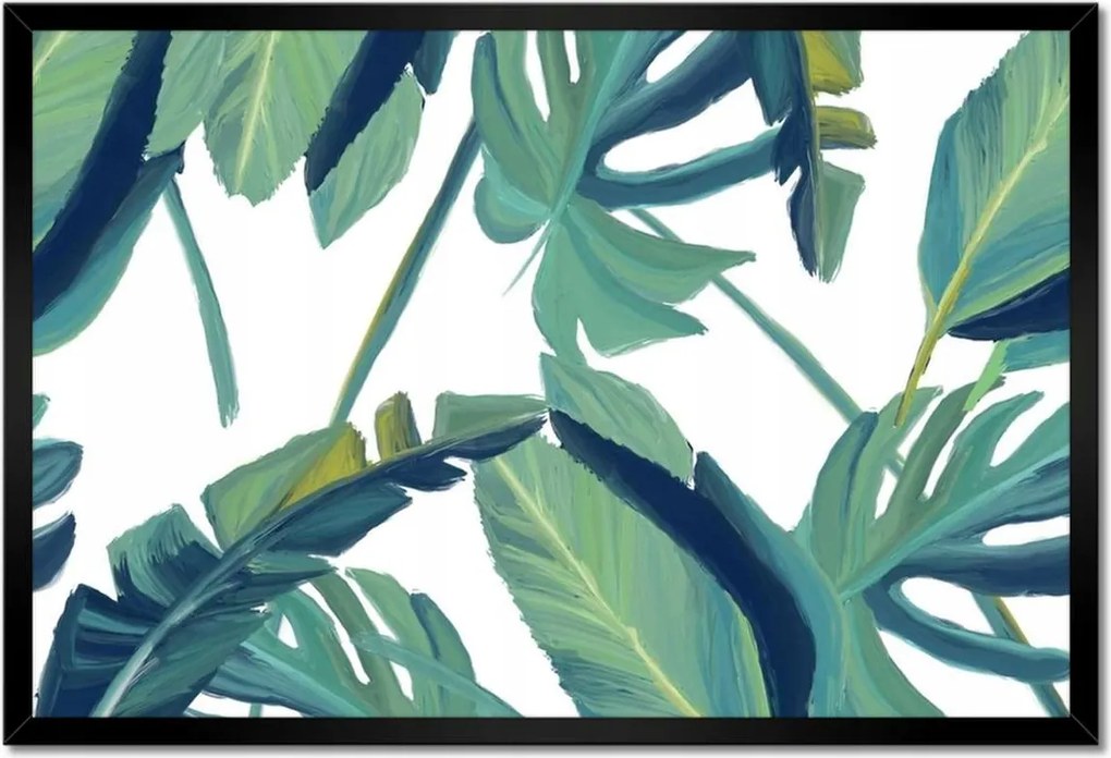 Poszter keretben 60x40 Monstera Levelek levél