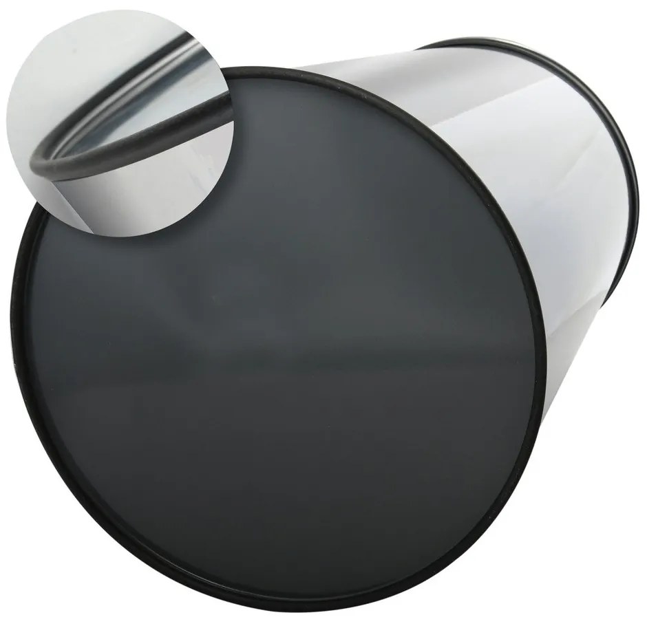 Szürkésbarna acél érintésre nyíló szemetes 30 l – MSV