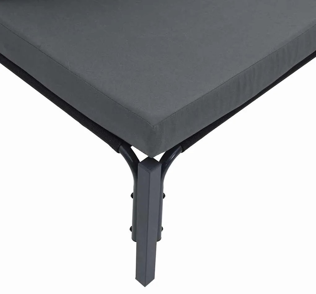 Kerti Kanapé Szett párnával 13 pcs Antracitszürke Acél