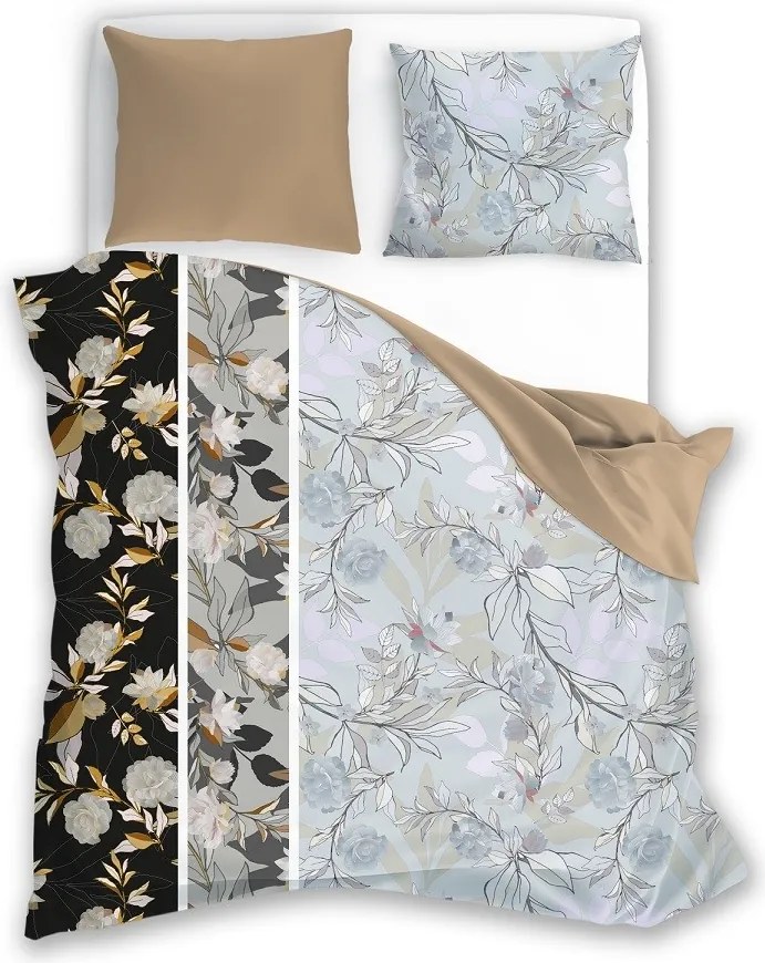 Szatén ágyneműhuzat Elegant 160x200 virágok 10