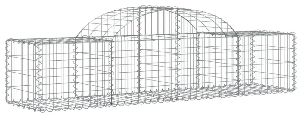 8 db íves horganyzott vas gabion kosár 200x50x40/60 cm