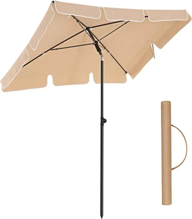 Napernyő erkélyre, 1,8x1,25m, UPF 50+ védelem, dönthető, barna