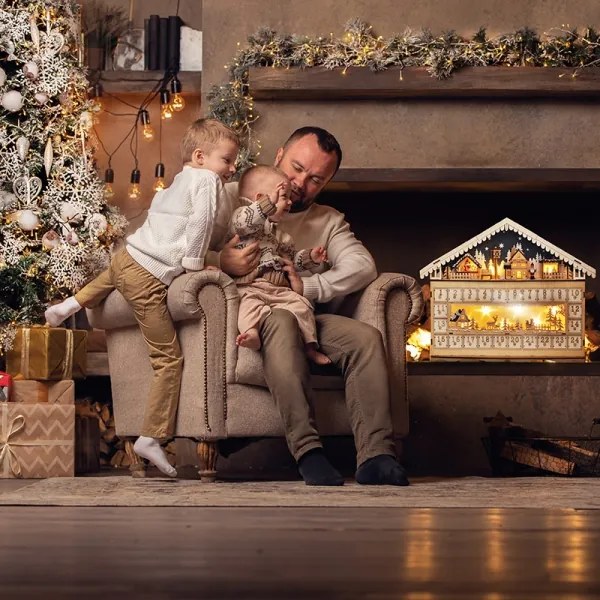 Brilagi LED adventi naptár LED/2xAA fenyő mintával