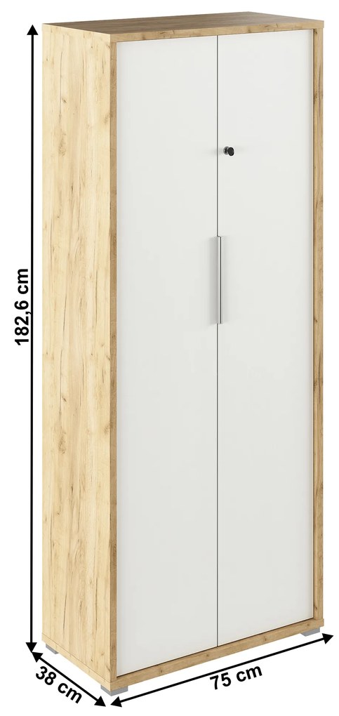 Szekrény Rumia 31 (kézműves tölgy + fehér). 1064689
