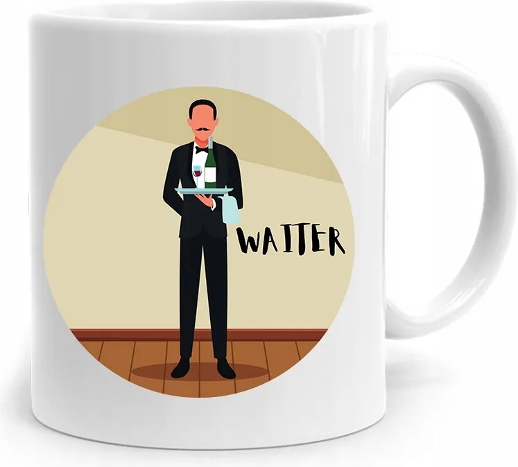 Pincérnek Waiter Ajándék Bögre fényképes nyomtatással