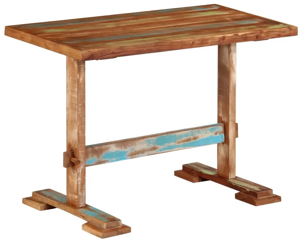 Tömör újrahasznosított fa étkezőasztal 110x55x78 cm