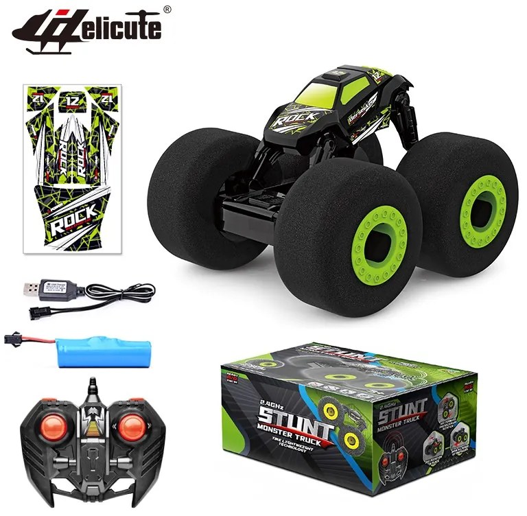 F03 STUNT MONSTER TRUCK RC AUTÓ 360 BIG SPIN 2,4 GHz legjobb ajándék JÁTÉK SZUPER KÖNNYŰ