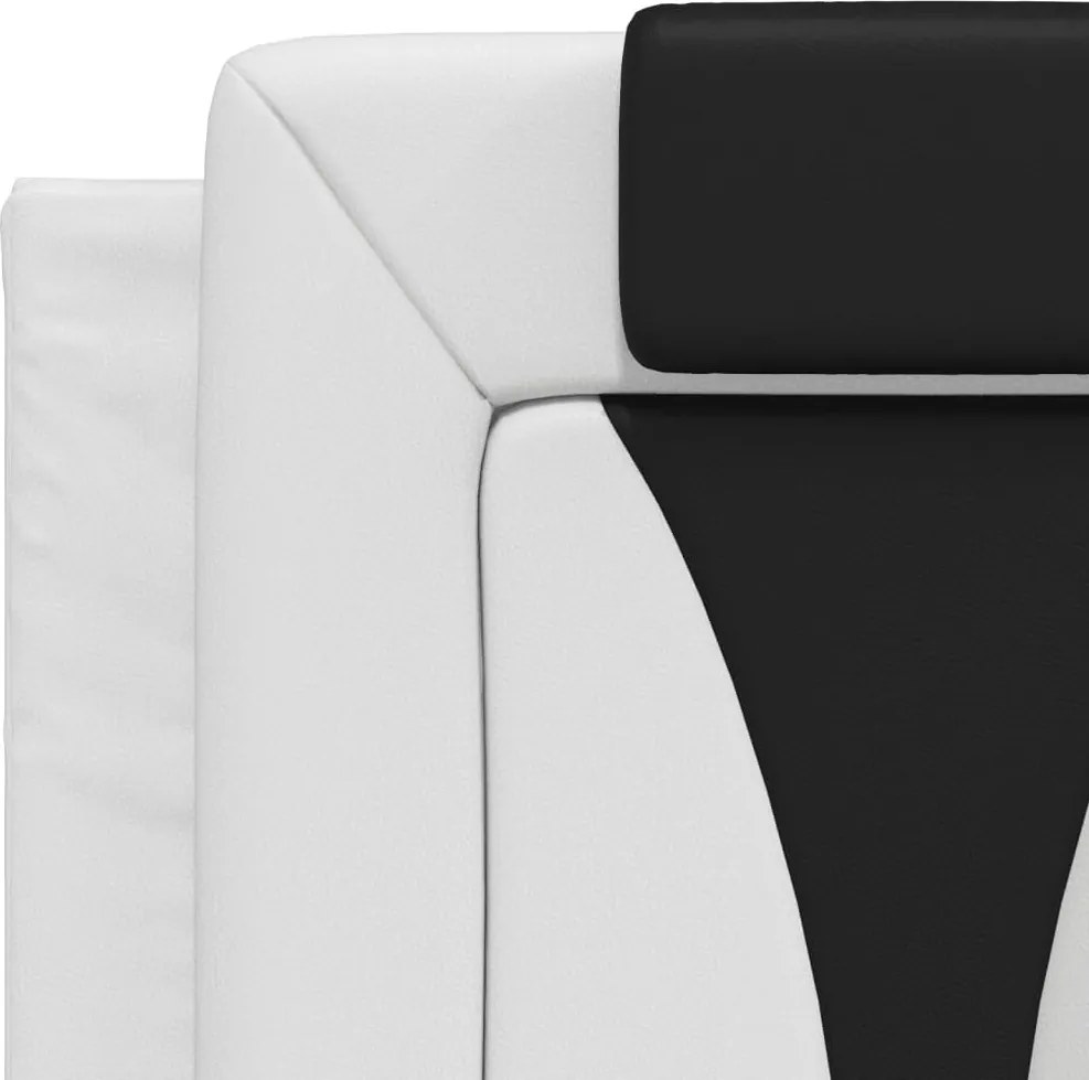 fehér és fekete műbőr fejtámla párna Viana 140 cm