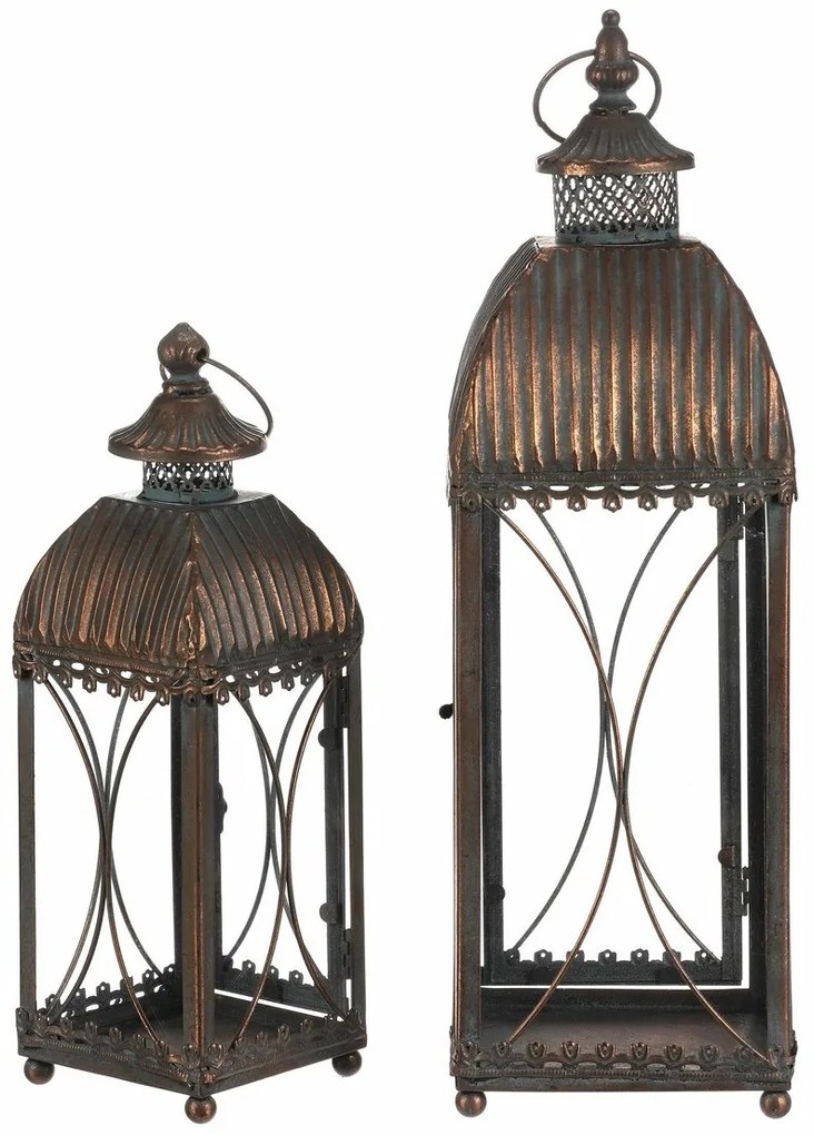 Romance fém lámpáskészlet, 2 db, réz