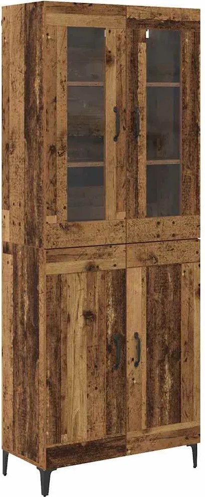 vidaXL Magasfiú Öreg fa 69,5 x 34 x 180 cm Faanyag