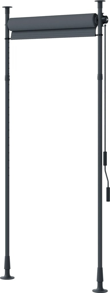 Outsunny Ferde Napernyő 120 x 220-310cm Kihúzható Ferde Napernyő Kézi Kurble Fényvédő Magánélet Védelem Szélvédelem Kültéri Roló Napernyő Erkélyre Ter