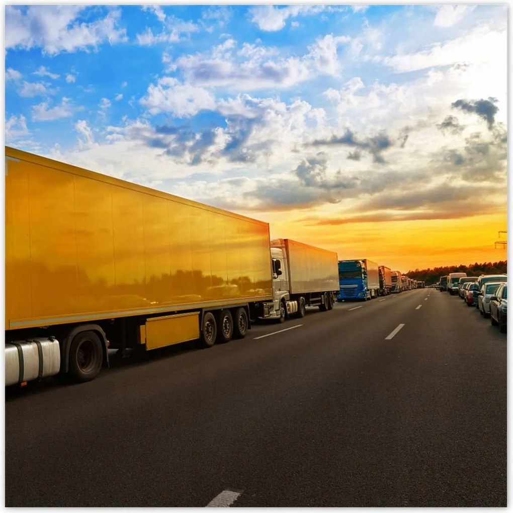 Poszterek 70x70 Parafa autópálya Stau