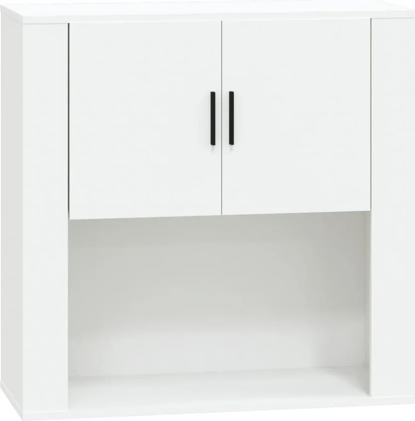 vidaXL fehér szerelt fa faliszekrény 80x33x80 cm
