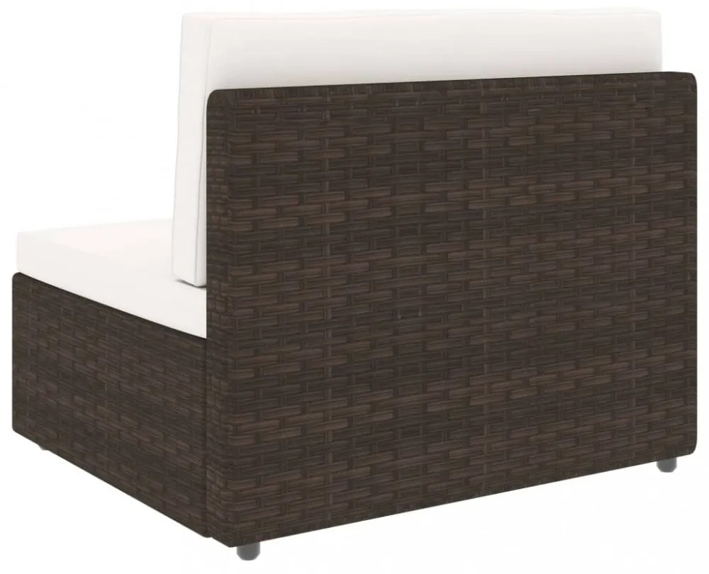 8 részes barna polyrattan kerti ülőgarnitúra párnákkal