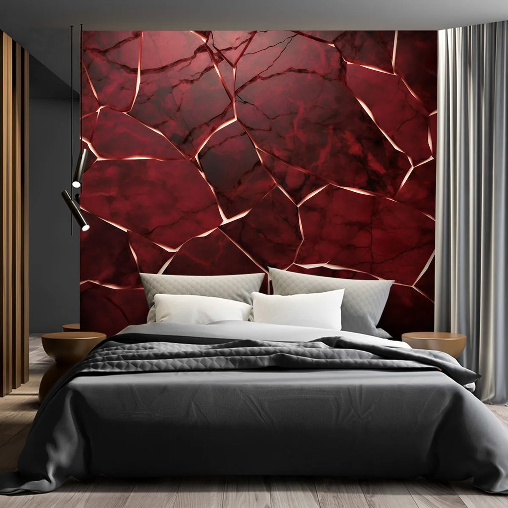Gario Fotótapéta Vörös repedezett kő Anyag: Vlies, Méret: 400 x 280 cm