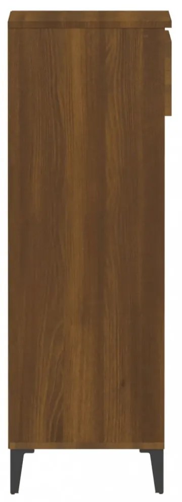 barna tölgy színű szerelt fa cipőtartó 40x36x105 cm