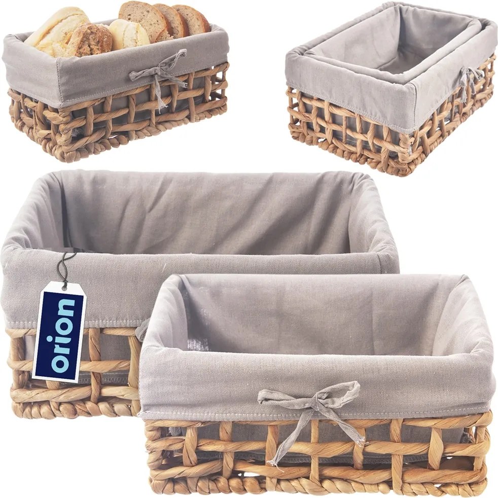 2x Tároló kosár kozmetikumok fehérnemű kiegészítők kenyér