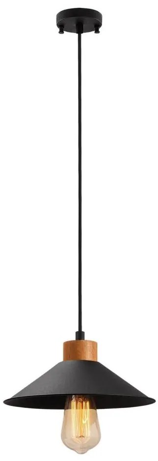 Kábelcsillár MANAVGAT 1xE27/40W/230V fekete/barna