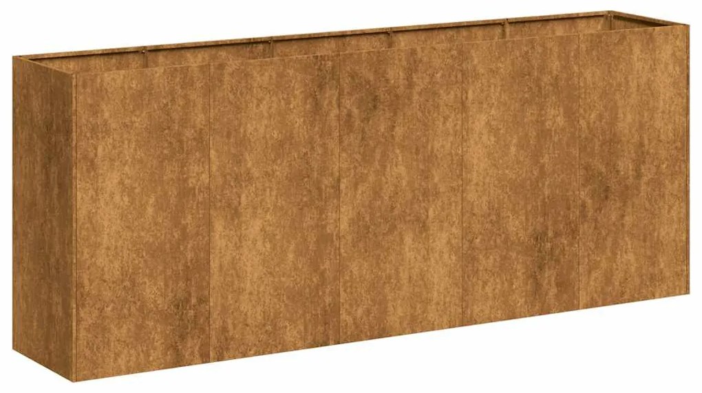 vidaXL ültető rozsdás 200x40x80 cm időjárásálló acélból