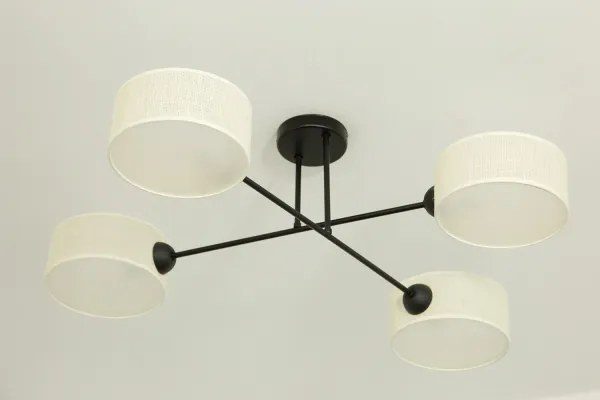 Brilagi - VIRGO felületre szerelt csillár 4xE14/40W/230V krémszínű/fekete