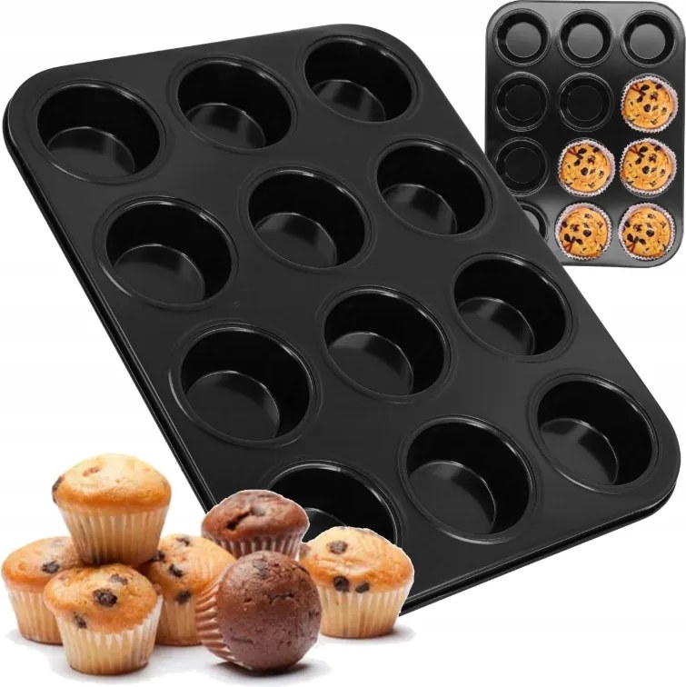 Muffin Forma 12 Db-os Teflon Sütőlap