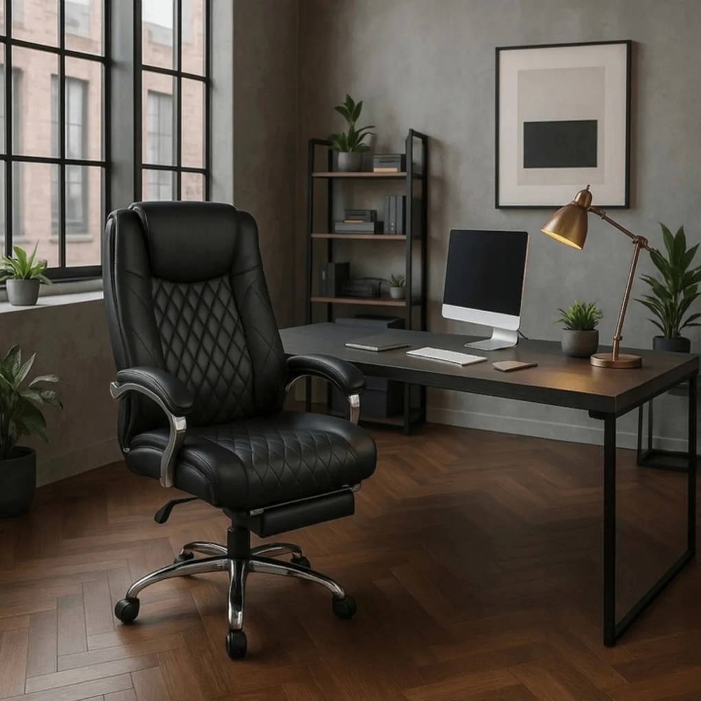 Forgószék masszírozó funkcióval, fűthető funkcióval, fekete színben. GIORGIO