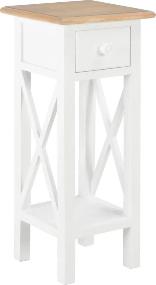 vidaXL fehér fa kisasztal 27 x 27 x 65,5 cm