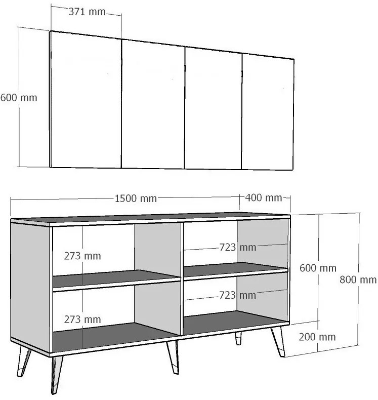 Isil White and Gold szekrény