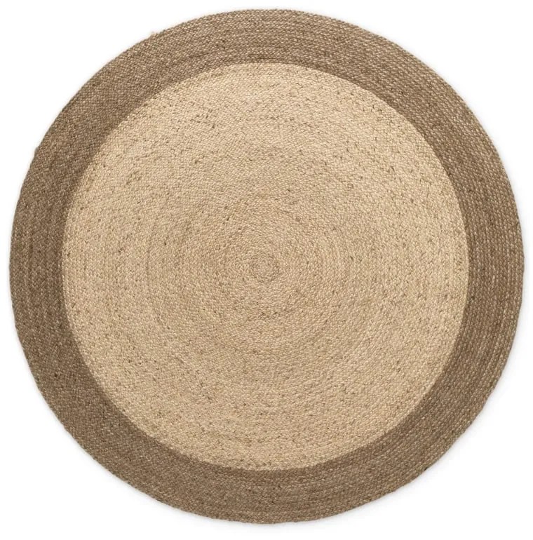 Szürkésbézs kétoldalas kézi szövésű kerek juta szőnyeg ø 200 cm Jutta Greige – Hanse Home