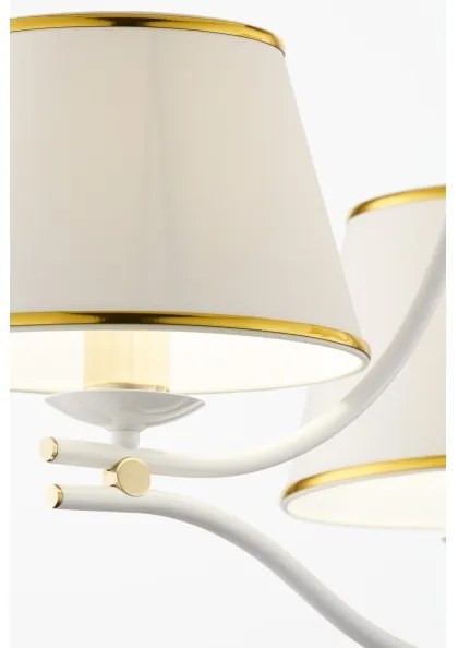 Jupiter 2085 - SAMBA láncos csillár 3xE27/15W/230V fehér/arany