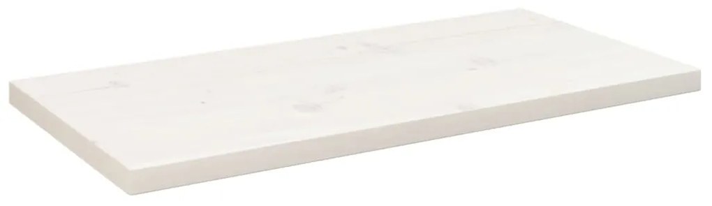 fehér tömör fenyőfa téglalap alakú asztallap 80 x 40 x 2,5 cm