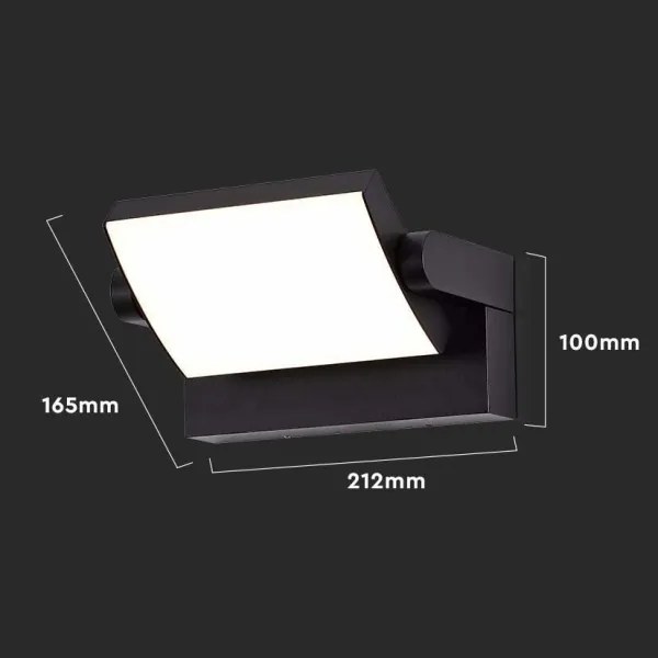 LED kültéri fali lámpa LED/17W/230V 4000K IP65 fekete