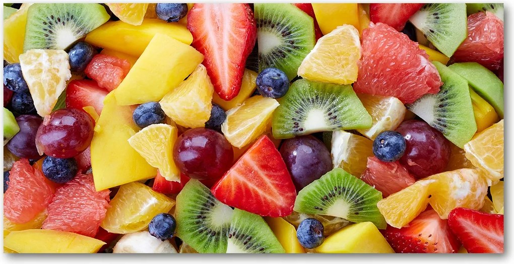 Fotótapéta üvegfalra Szeletelt gyümölcsök 140x70