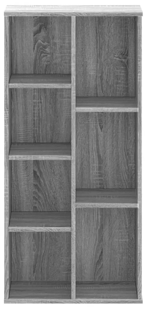 szürke sonoma színű szerelt fa könyvespolc 50x25x105 cm