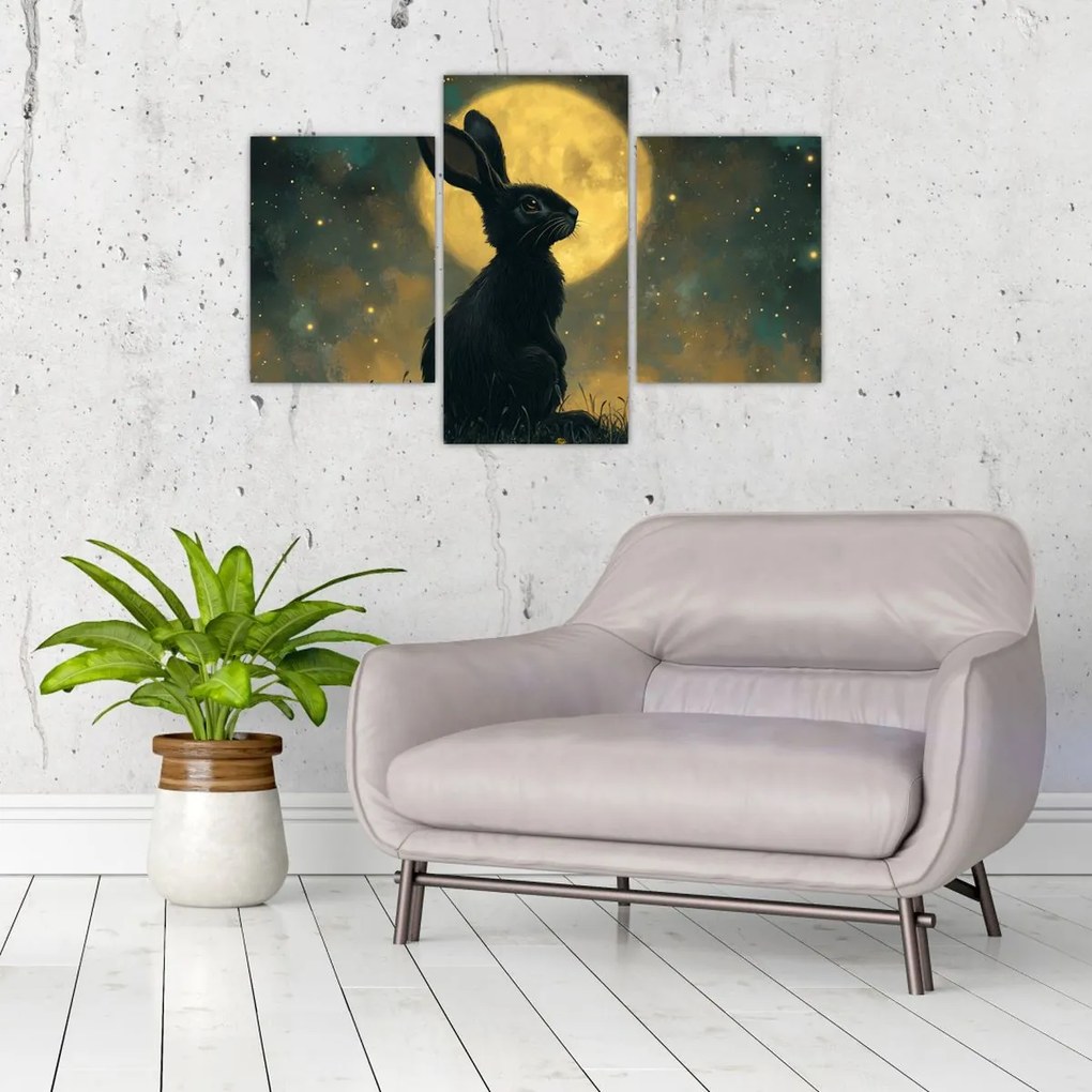Kép - Nyúl és hold (90x60 cm)