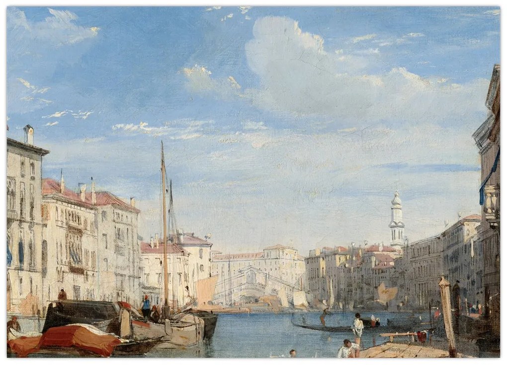 Üveg kép - Richard Parkes Bonington, The Grand Canal, reprodukciók (70x50 cm)